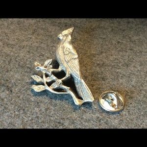 Pewter Cardinal TieTac Made in Canada